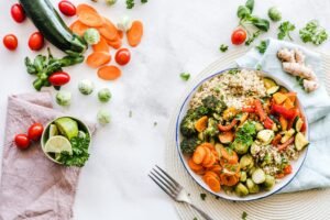 flat-lay-photography-of-vegetable-salad-on-plate-1640777